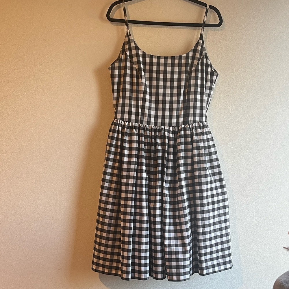 Black and White Checkered Mini Dress
